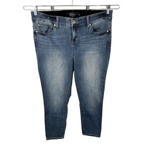 Torrid Plus Size 18 Jeans‎ Bombshell Skinny Mid Rise Blue Ankle Cropped 873